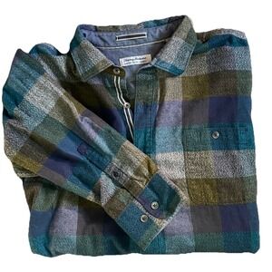 Tommy Bahama Men's Canyon Beach Flannel Bonfire Check Long Sleeve Shirt 2XL